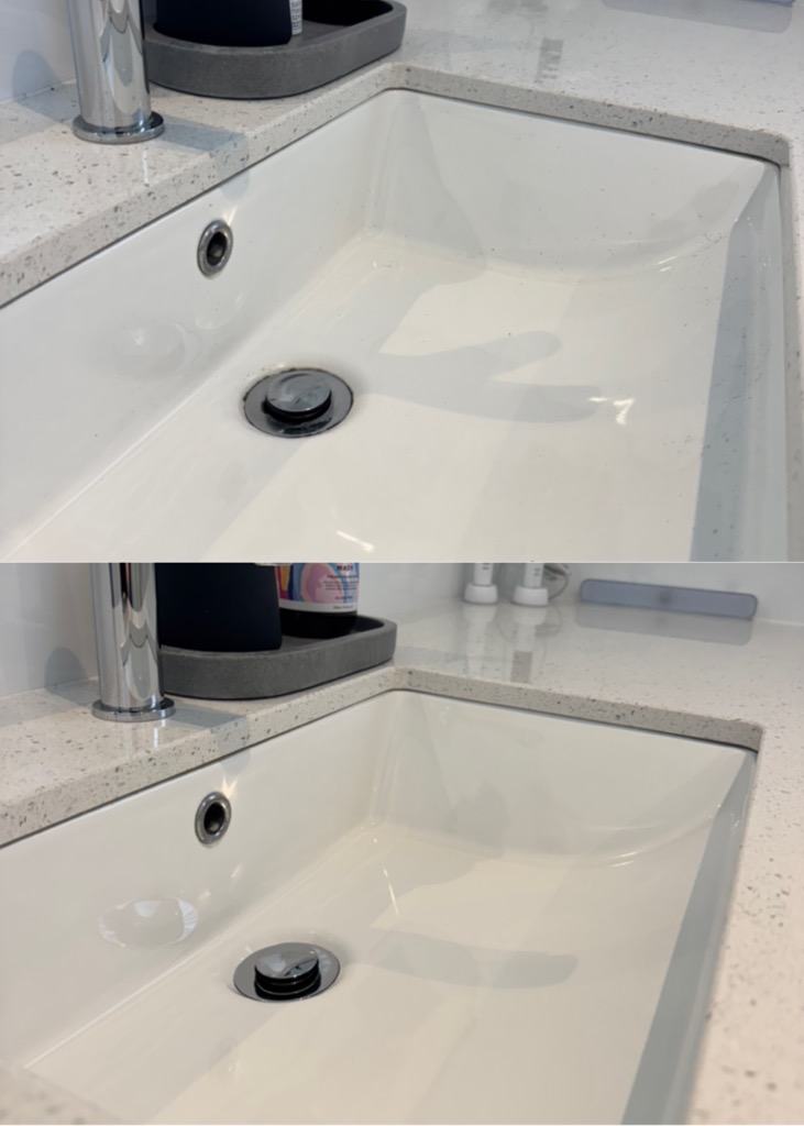 Basin Detail — before and after