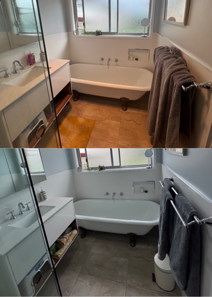 Clawfoot Bathroom Revive — before and after